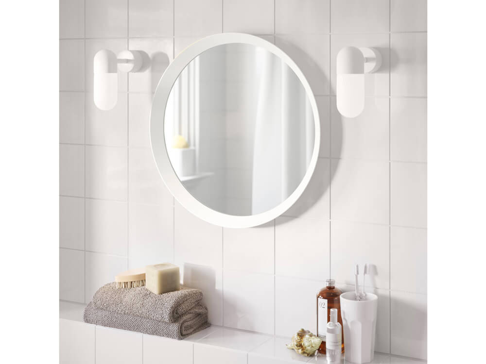 Oval White Mirror 3