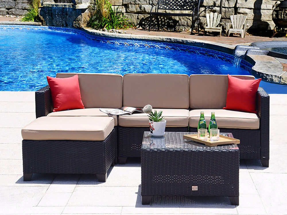 Inhabitr's 5 Piece Outdoor Sofa 2
