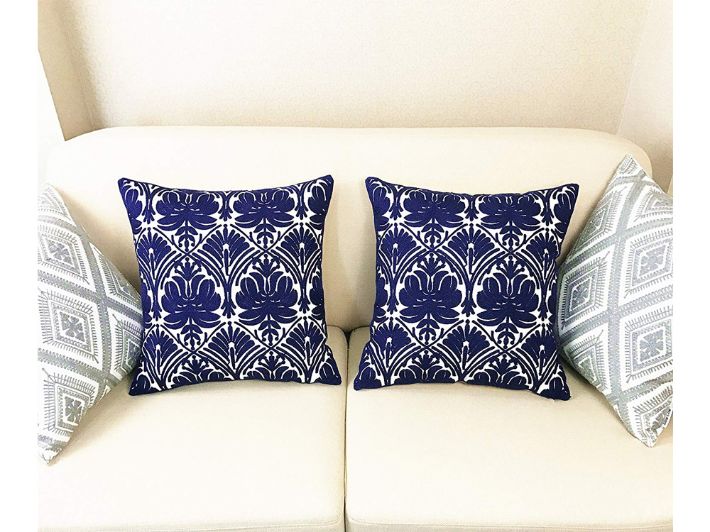 Dark Blue Pillow Cover 2