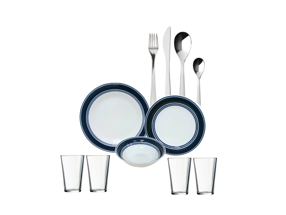 Inhabitr Basic Dining Set 1