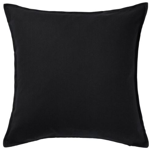 Inhabitr Black Pillow Cover 1