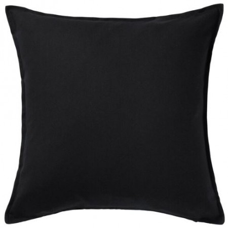 Inhabitr Black Pillow Cover 1