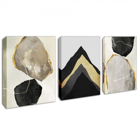 Black and Gold Geo Art